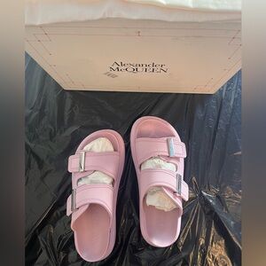 Alexander McQueen heavy rubber slides